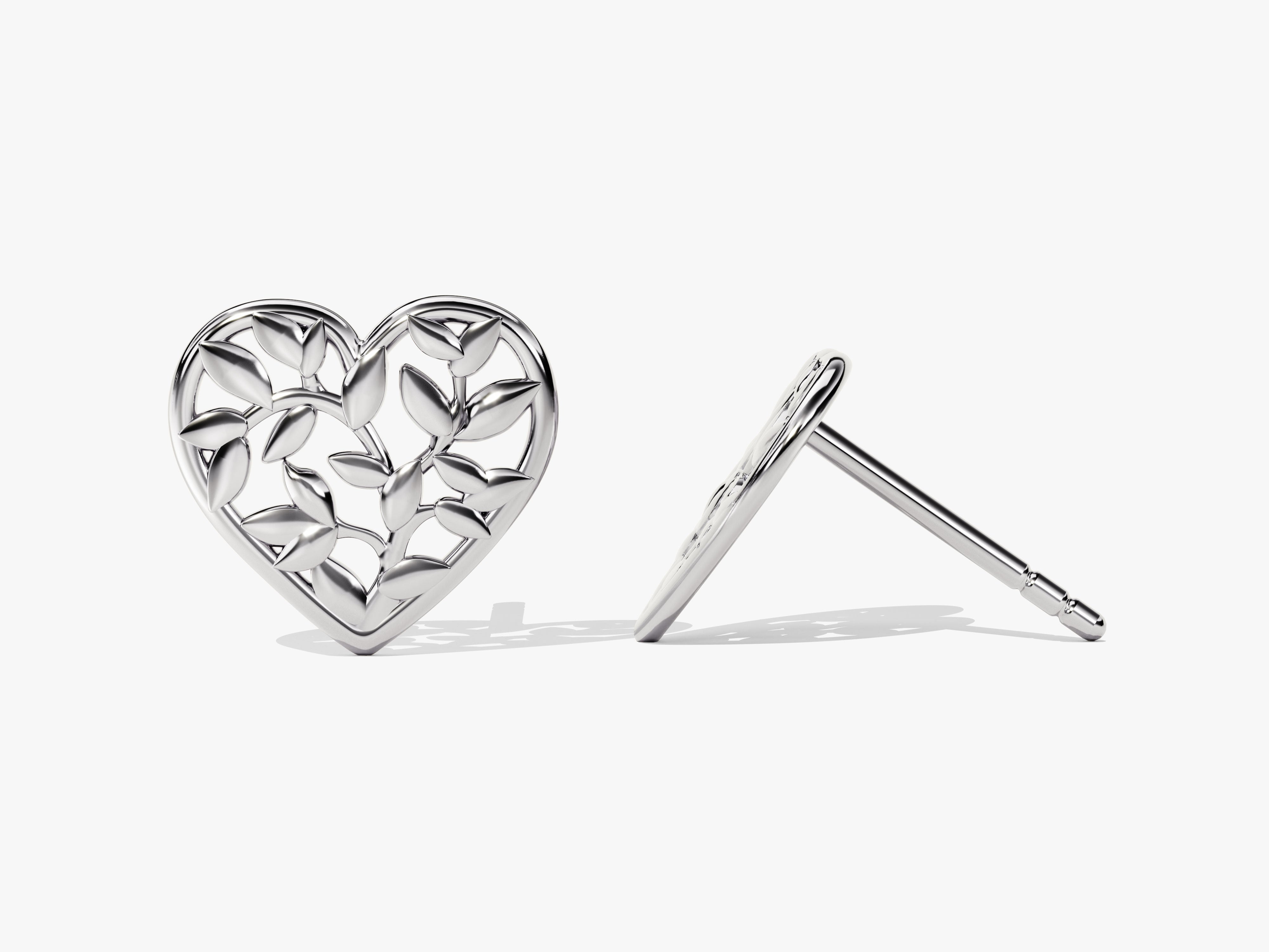 Heart Shaped Leaf Studs