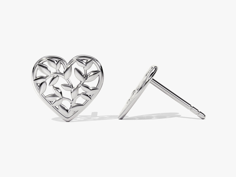Heart Shaped Leaf Studs