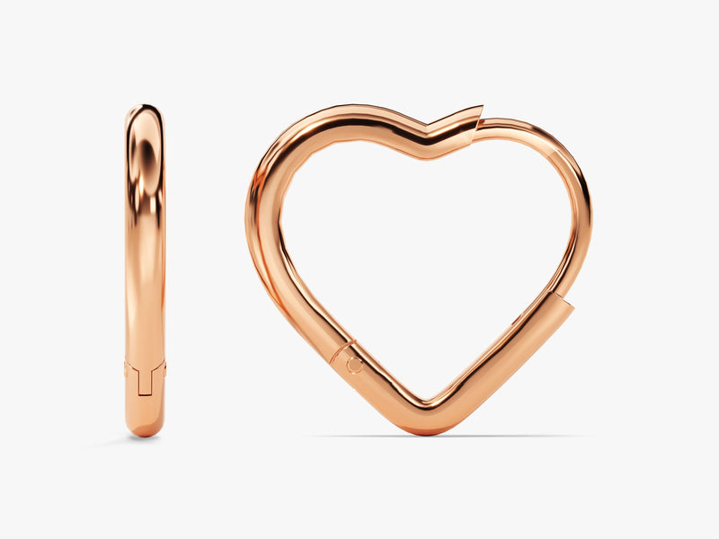 Open Heart Hoop Earrings