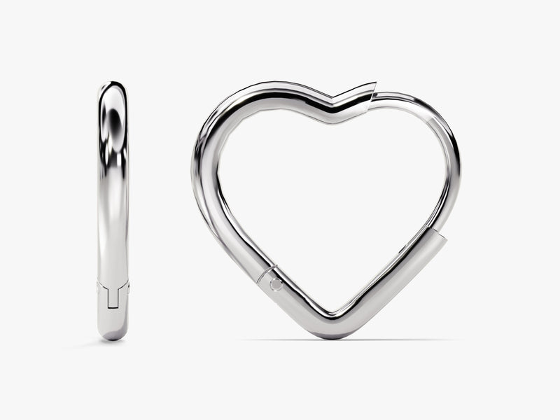 Open Heart Hoop Earrings