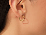 Open Heart Hoop Earrings