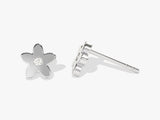Flush Set Flower Stud Earrings