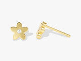 Flush Set Flower Stud Earrings