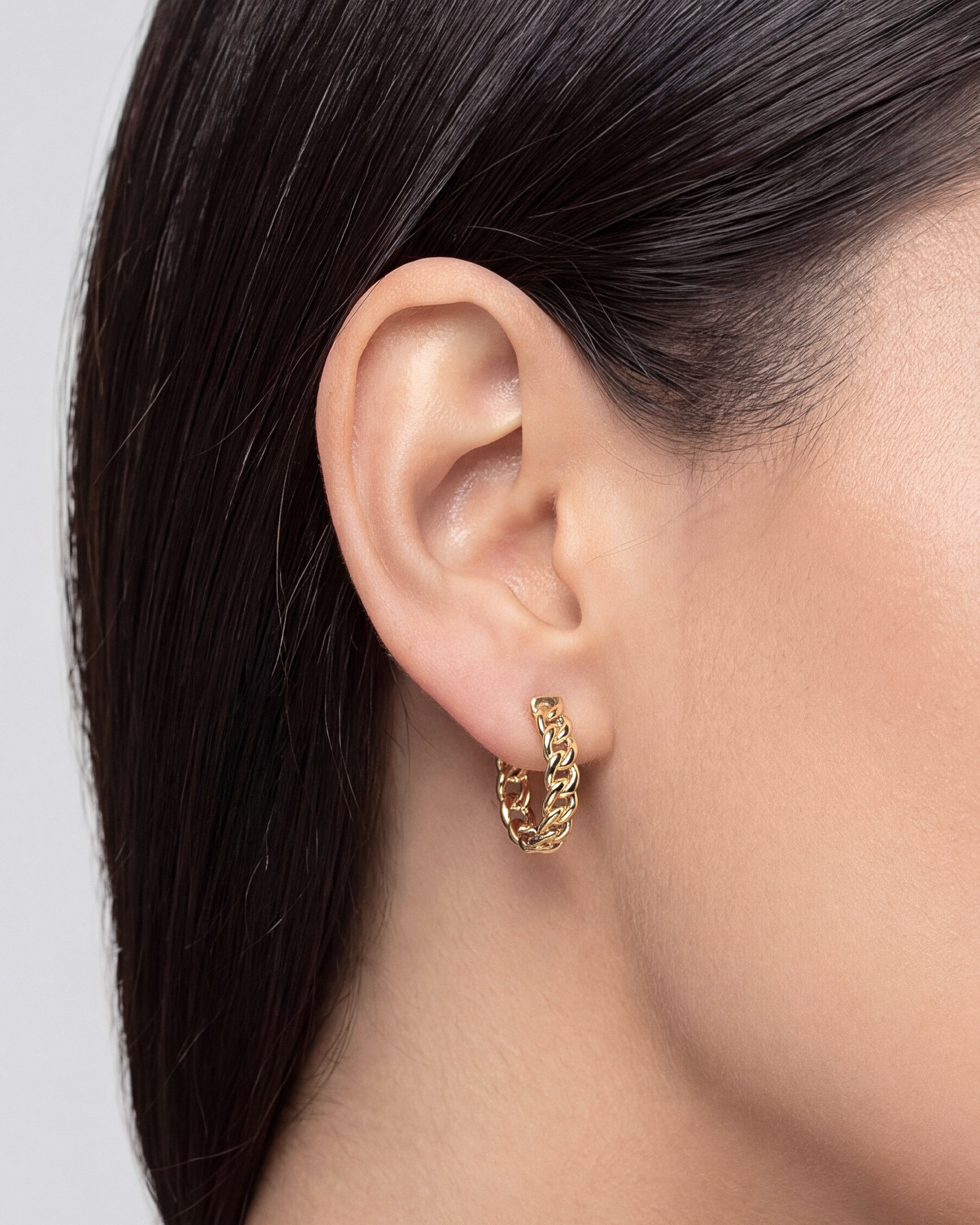Chunky Chain Hoop Earrings