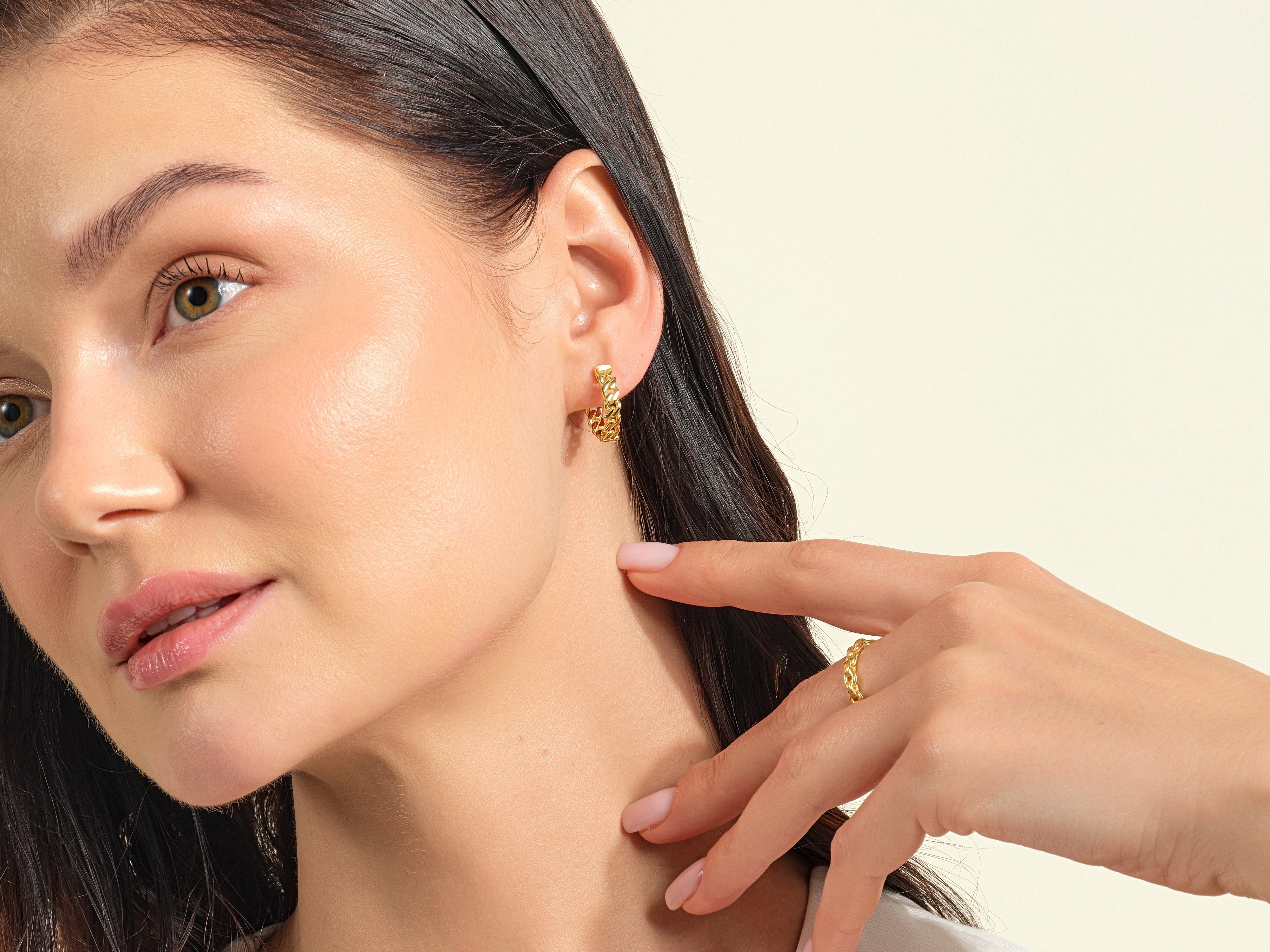 Chunky Chain Hoop Earrings