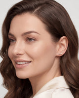 Trio Pearl Stud Earrings