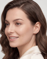 Trio Pearl Stud Earrings