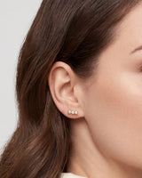 Trio Pearl Stud Earrings