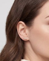 Trio Pearl Stud Earrings