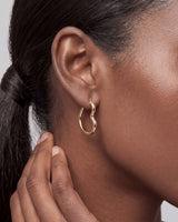 Abstract Heart Hoop Earrings