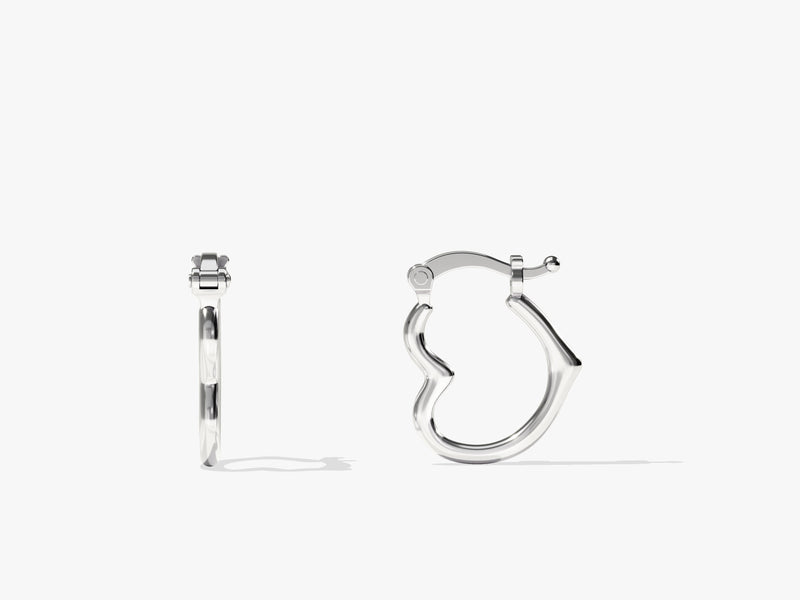 Abstract Heart Hoop Earrings