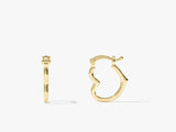 Abstract Heart Hoop Earrings