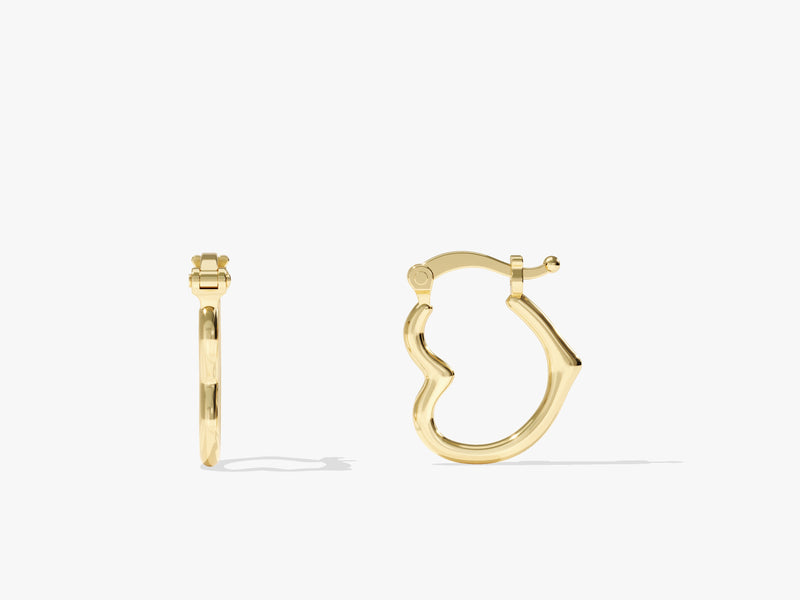 Abstract Heart Hoop Earrings