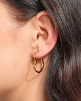 Abstract Heart Hoop Earrings