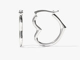 Abstract Heart Hoop Earrings