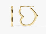 Abstract Heart Hoop Earrings