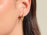 Elongated Oval Hoop Earrings