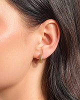 Block Hoop Earrings