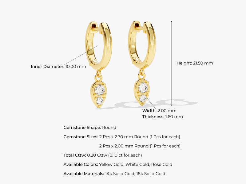 Teardrop Hoop Earrings