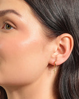 Cross Hoop Earrings