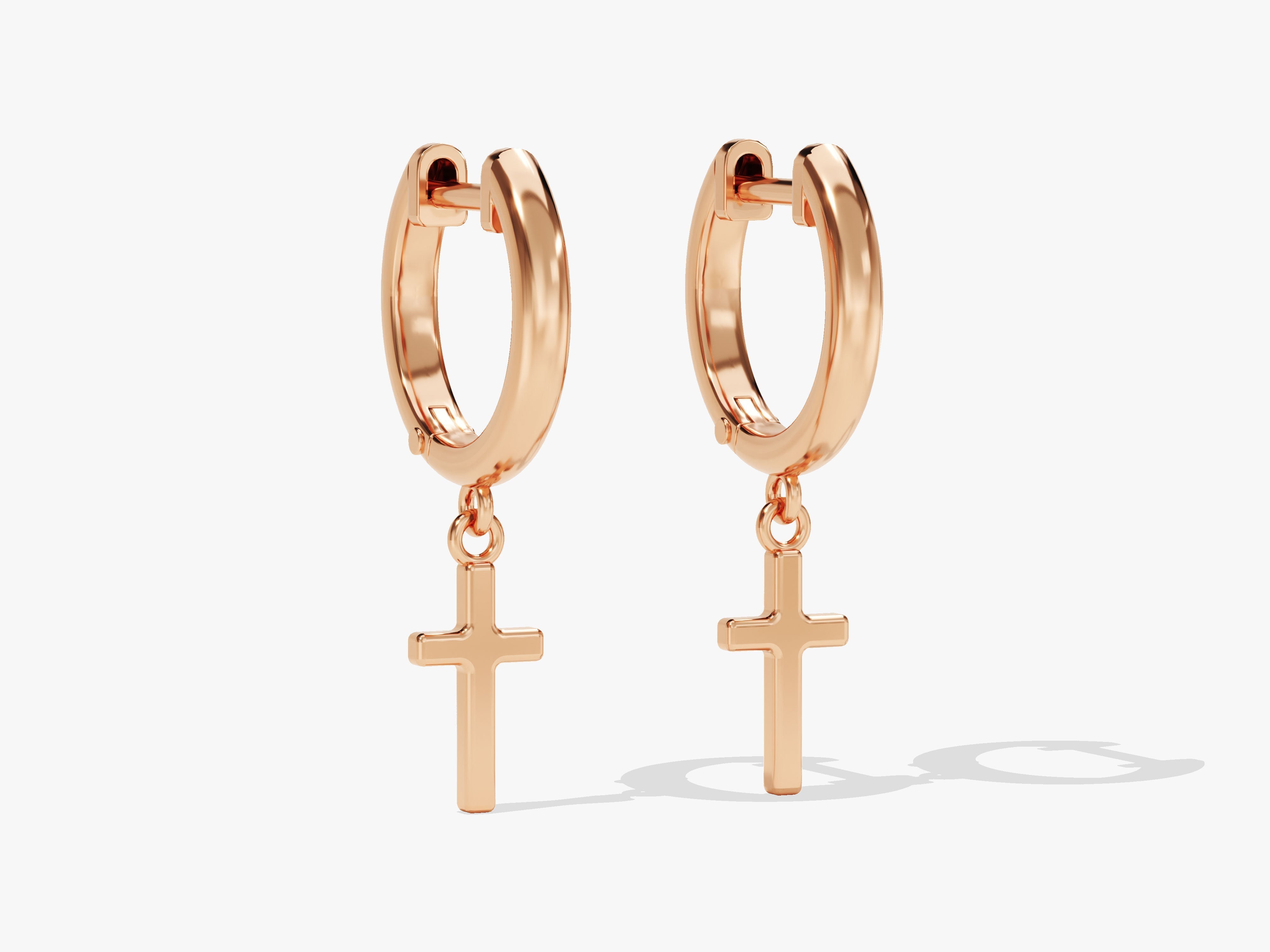 Cross Hoop Earrings