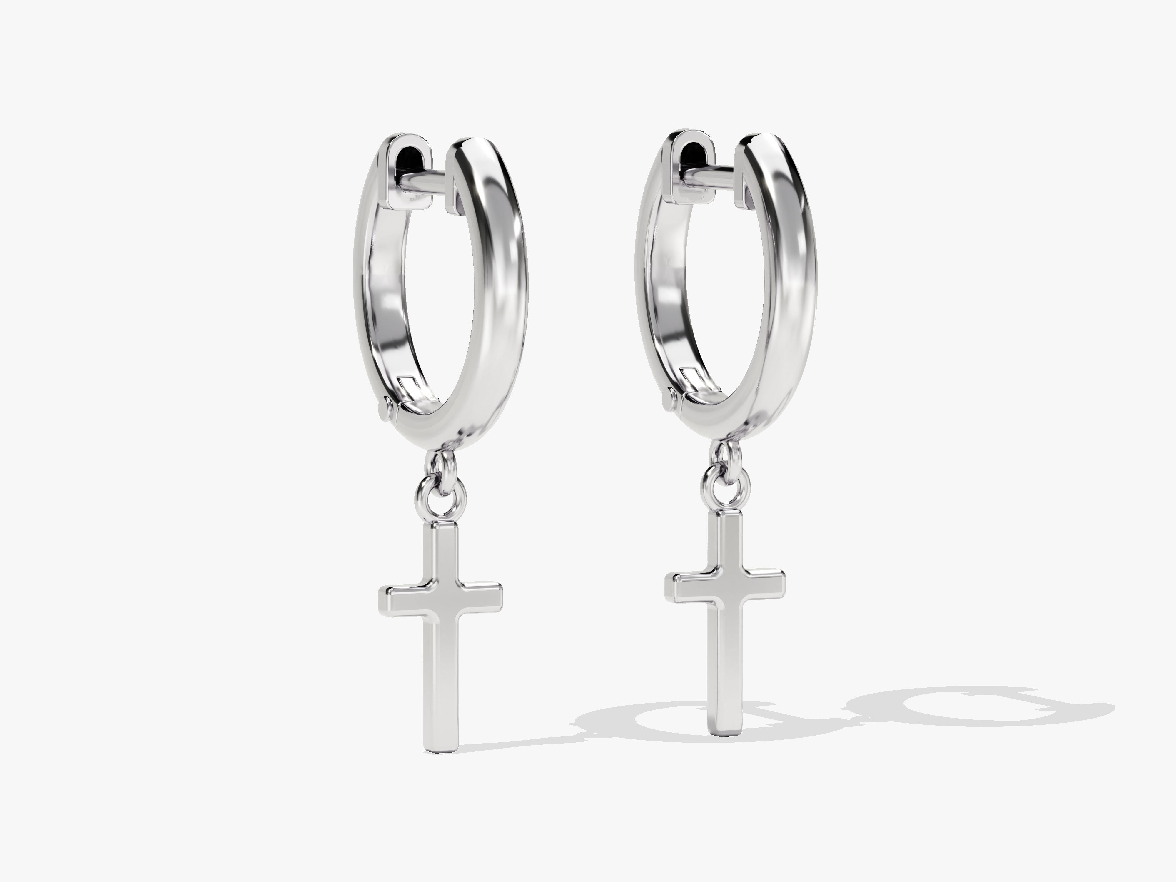 Cross Hoop Earrings
