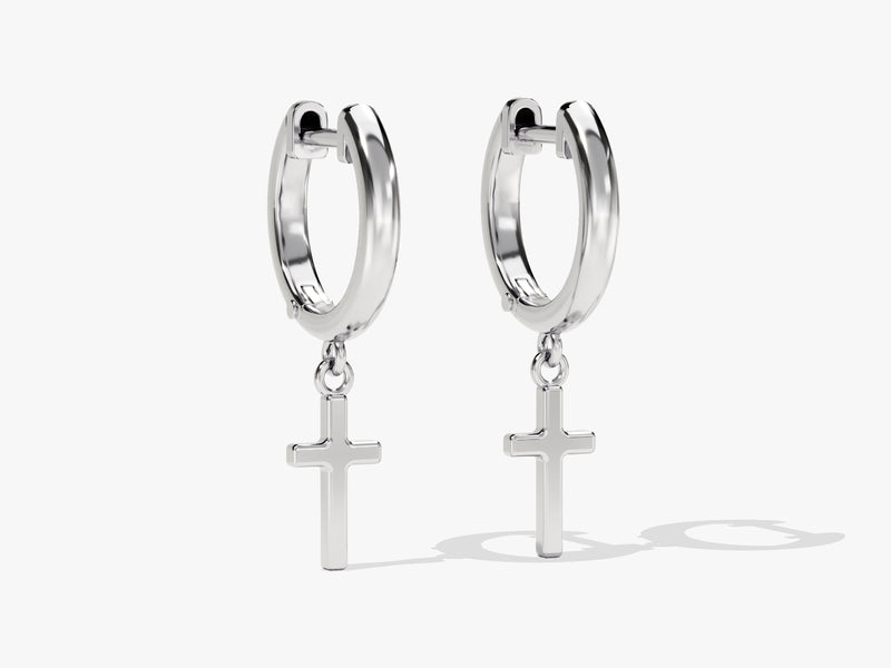 Cross Hoop Earrings