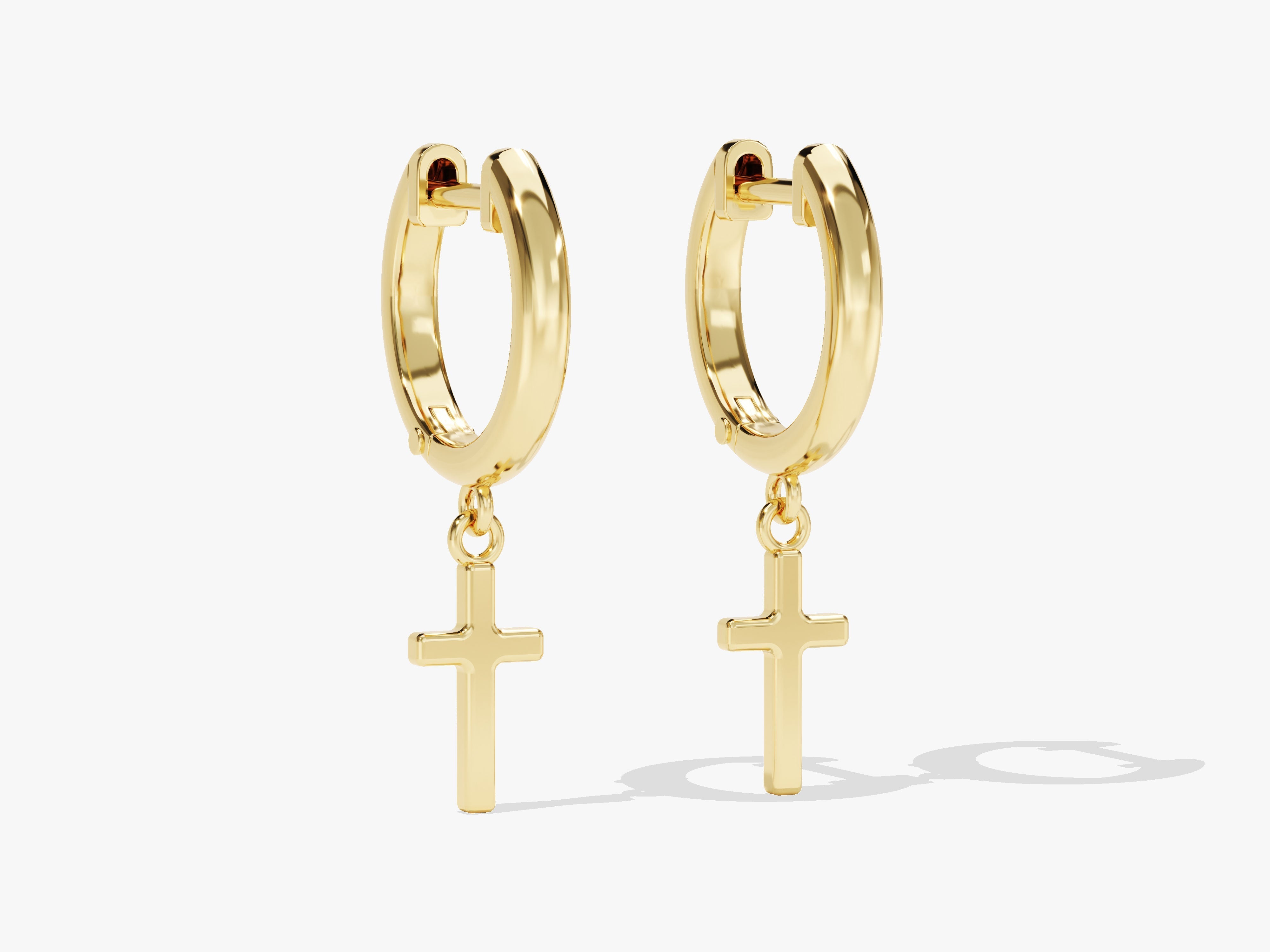 Cross Hoop Earrings