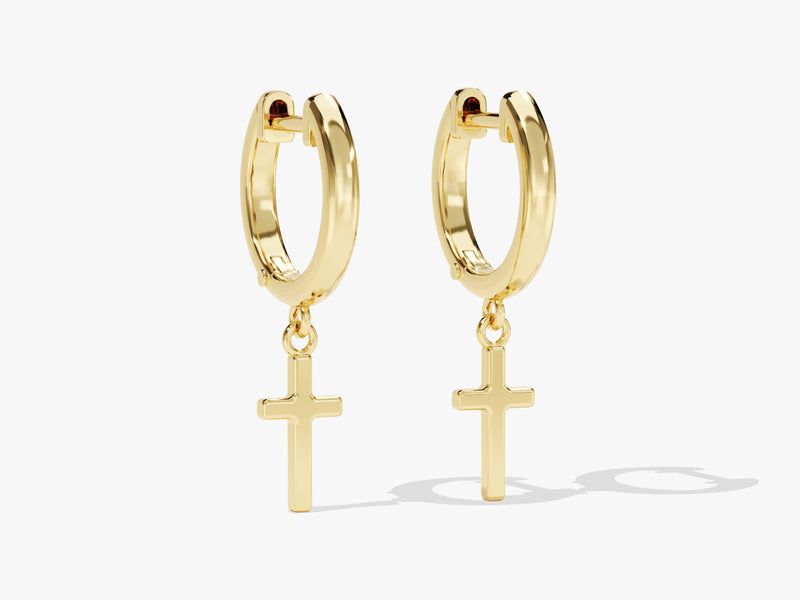 Cross Hoop Earrings