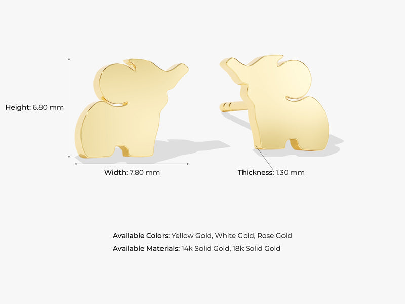 Elephant Stud Earrings