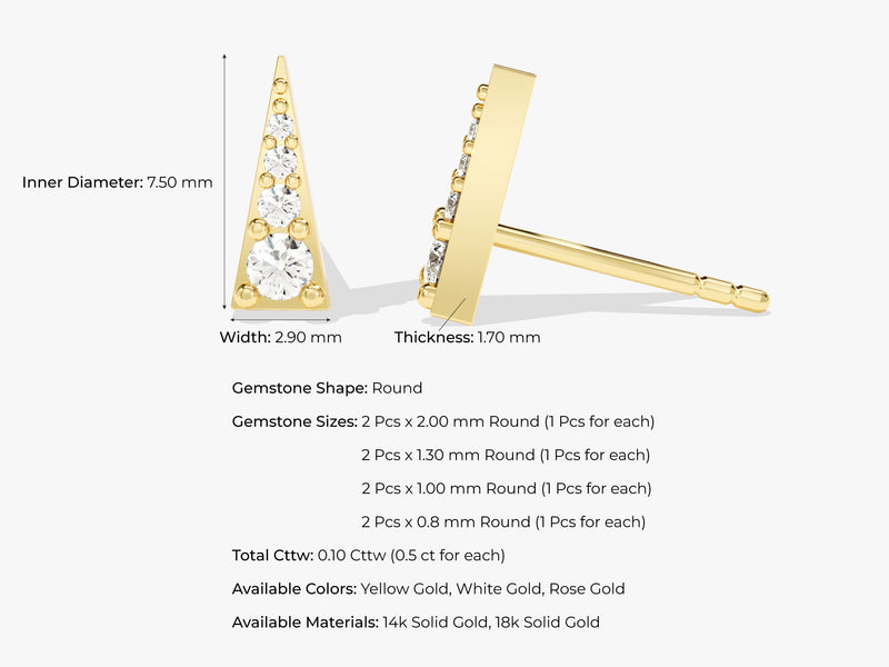 Triangle Stud Earrings