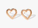Heart Outline Stud Earrings