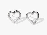 Heart Outline Stud Earrings