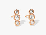 Triple Bezel Earrings