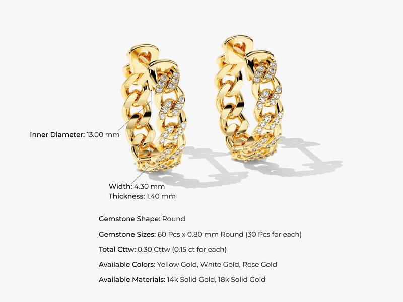 Cuban Chain Earrings