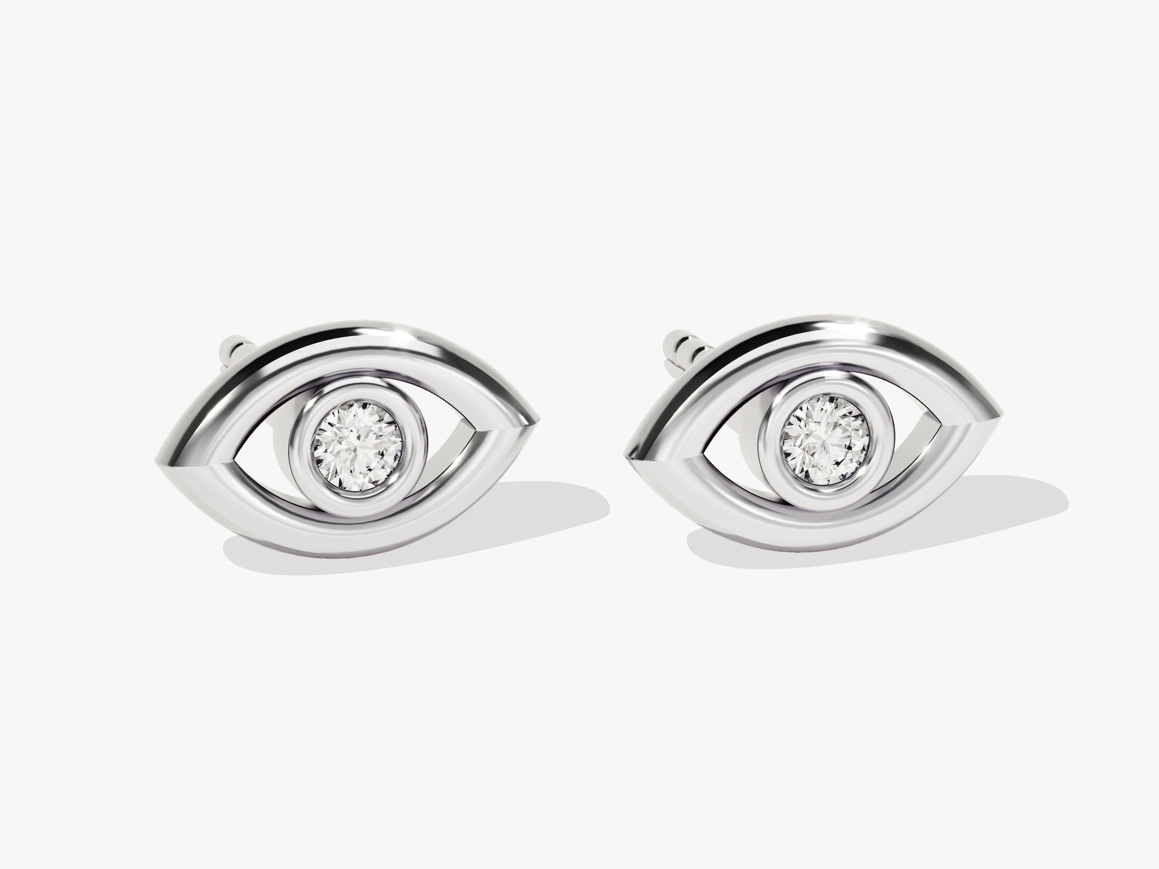 Bezel Eye Earrings