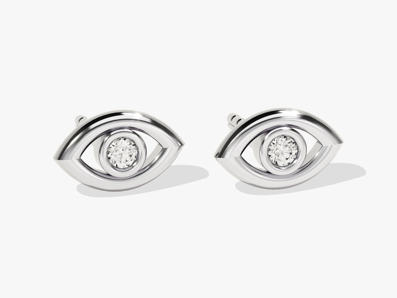 Bezel Eye Earrings