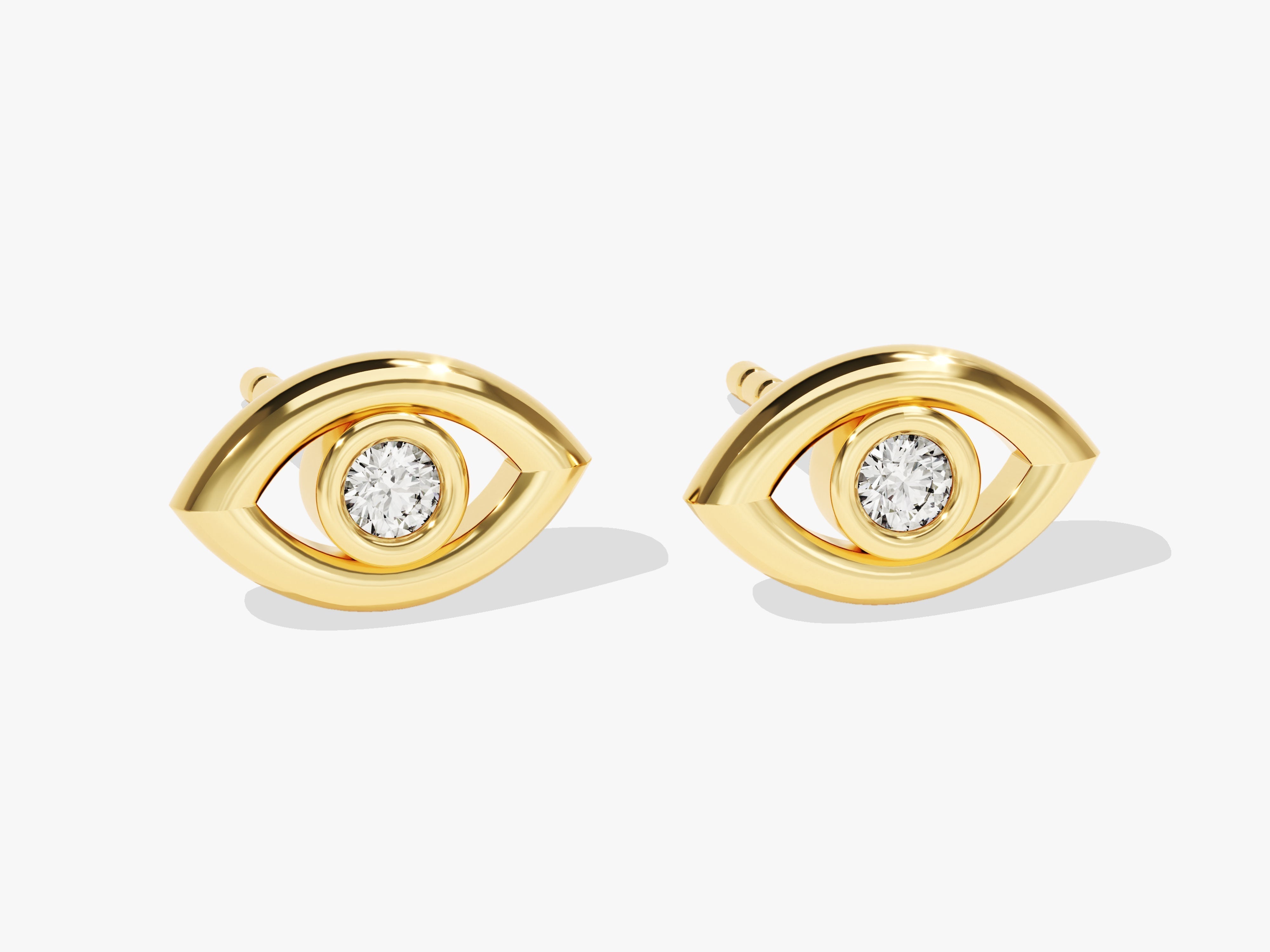 Bezel Eye Earrings