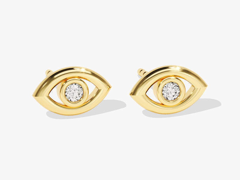 Bezel Eye Earrings