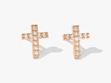 Pave Cross Earrings