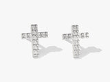 Pave Cross Earrings
