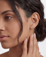 Flush Set Star Earrings
