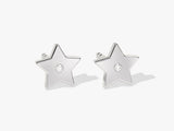 Flush Set Star Earrings