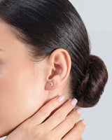 Mini Crescent Moon Stud Earrings