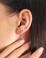 Mini Crescent Moon Stud Earrings