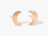 Mini Crescent Moon Stud Earrings