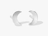 Mini Crescent Moon Stud Earrings