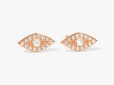 Pave Evil Eye Stud Earrings