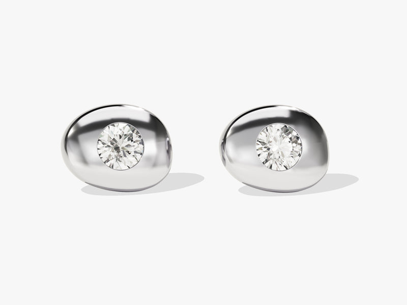 Flush Set Stud Earrings