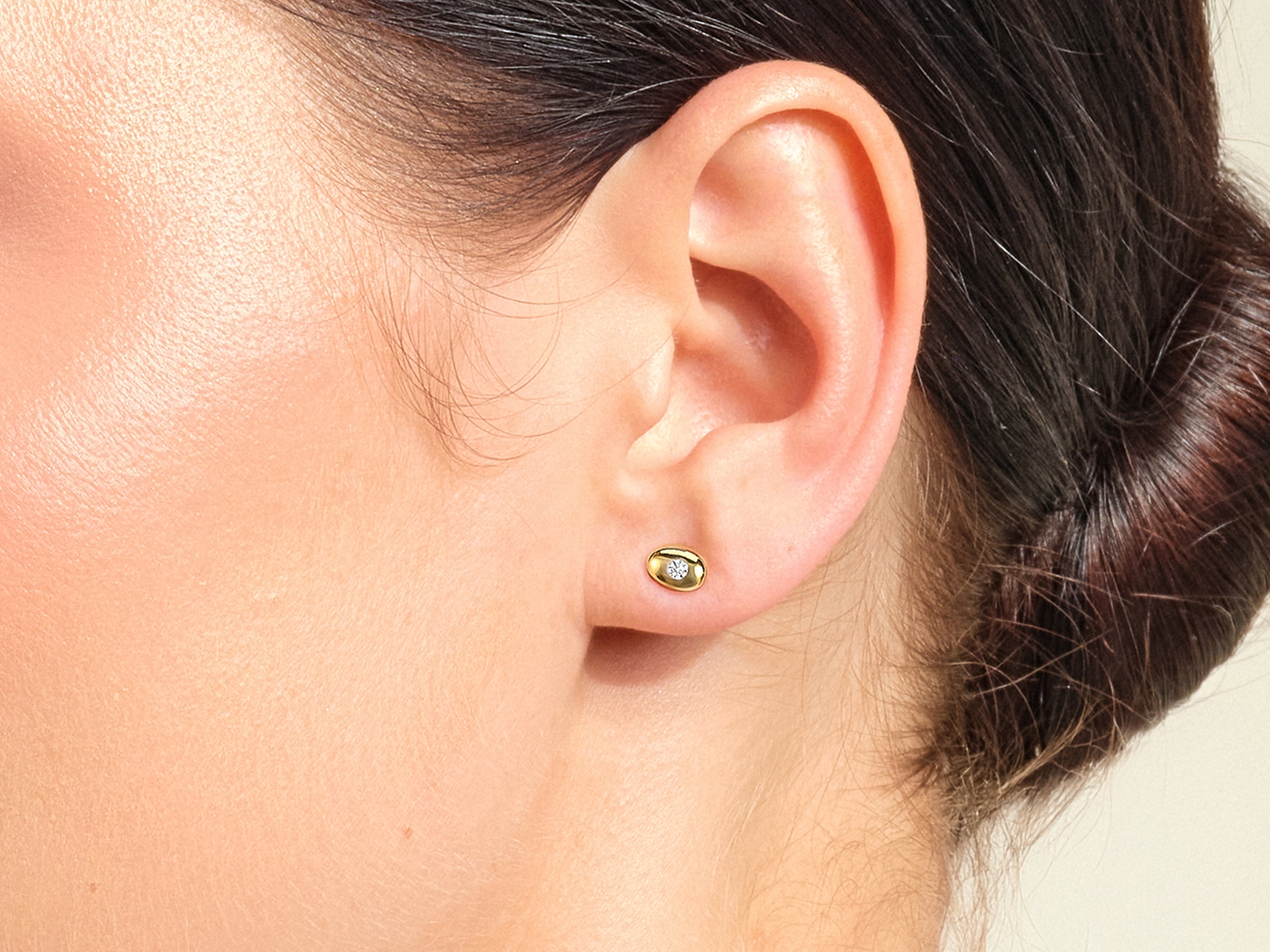 Flush Set Stud Earrings
